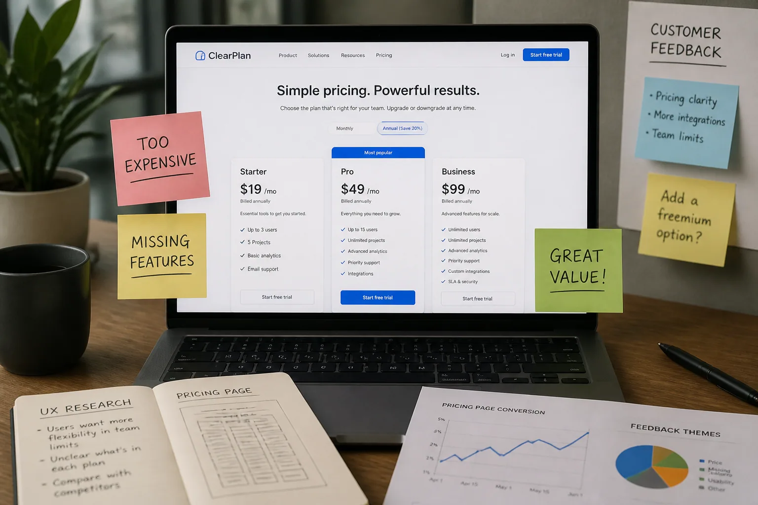 How to Build Feedback into Your SaaS Pricing Strategy