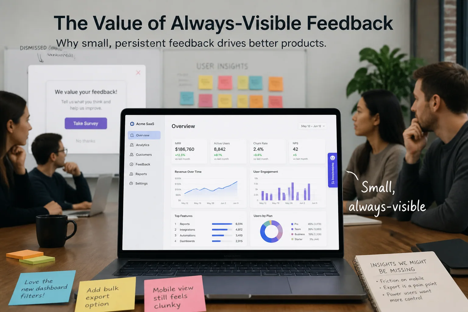 The Case for Always-On Feedback: Why Passive Widgets Catch What Popups Miss